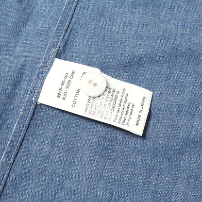 21SS 丸えり シャンブレー プルオーバー 半袖 シャツ (ROUND COLLAR P.O SHIRT S/S) / MADE IN JAPAN