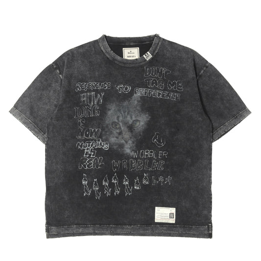 24AW ダメージ加工 キャット Tシャツ (Distressed Cat Print T-shirt)