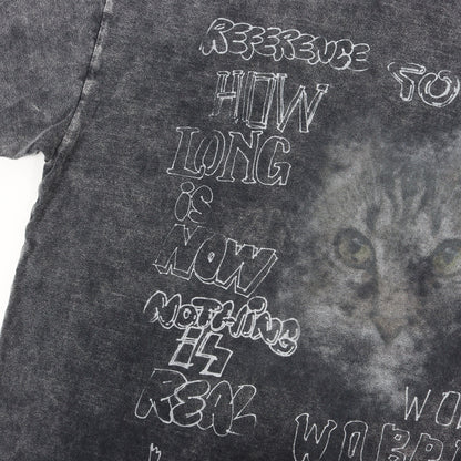 24AW ダメージ加工 キャット Tシャツ (Distressed Cat Print T-shirt)
