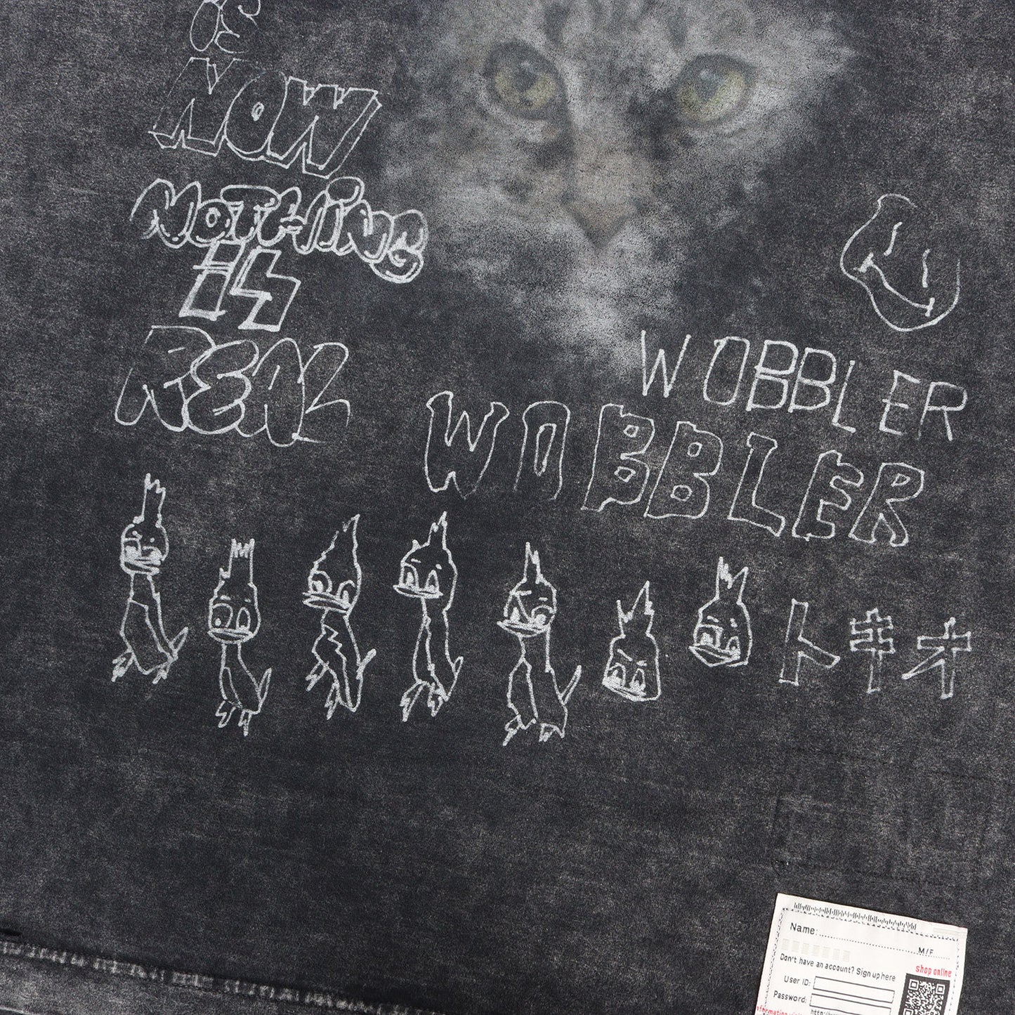 24AW ダメージ加工 キャット Tシャツ (Distressed Cat Print T-shirt)