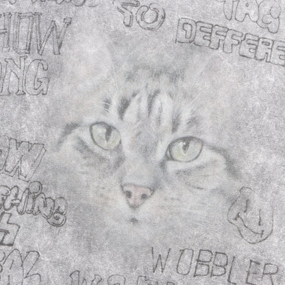 24AW ダメージ加工 キャット Tシャツ (Distressed Cat Print T-shirt)