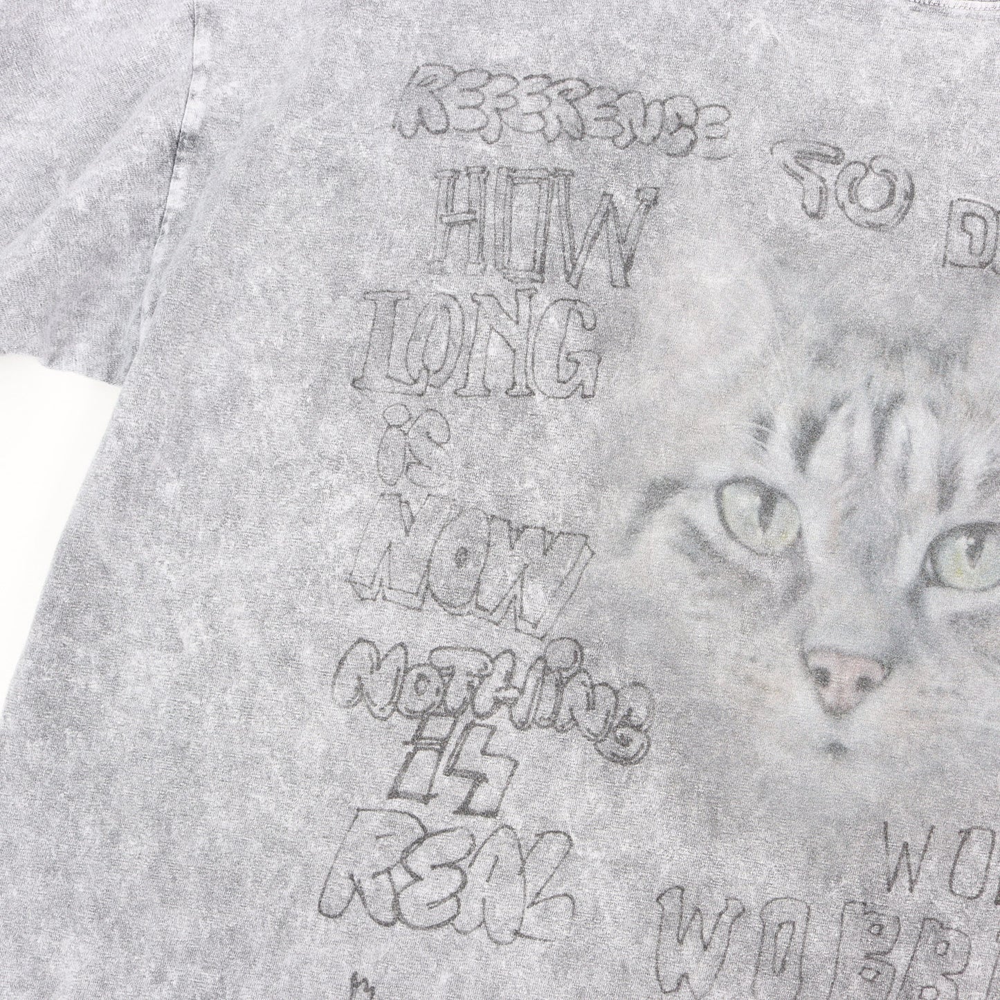 24AW ダメージ加工 キャット Tシャツ (Distressed Cat Print T-shirt)