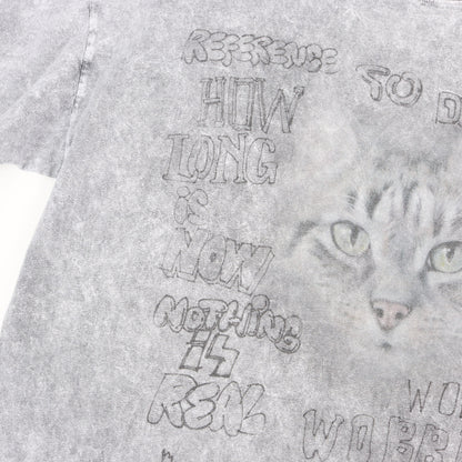 24AW ダメージ加工 キャット Tシャツ (Distressed Cat Print T-shirt)