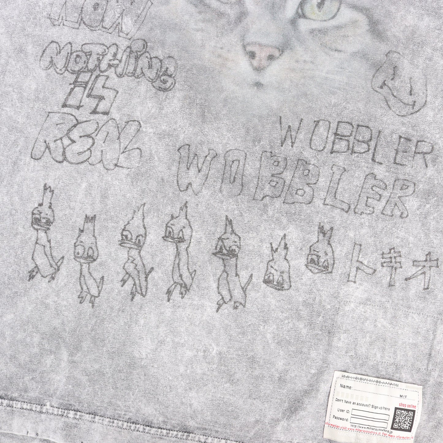 24AW ダメージ加工 キャット Tシャツ (Distressed Cat Print T-shirt)