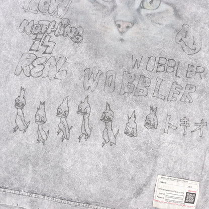 24AW ダメージ加工 キャット Tシャツ (Distressed Cat Print T-shirt)