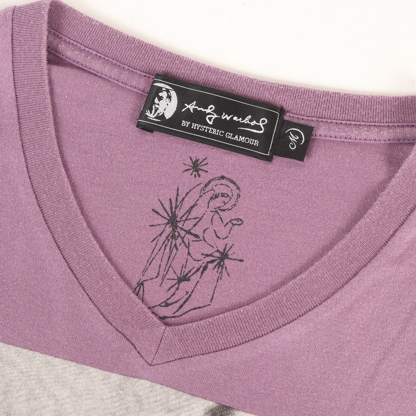 × ANDY WARHOL フォトグラフィックロゴ Vネック Tシャツ