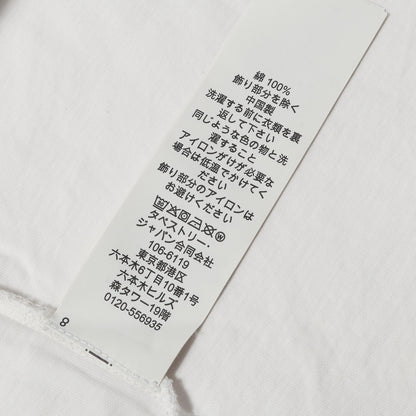 フラワー刺繍 ロゴ Tシャツ