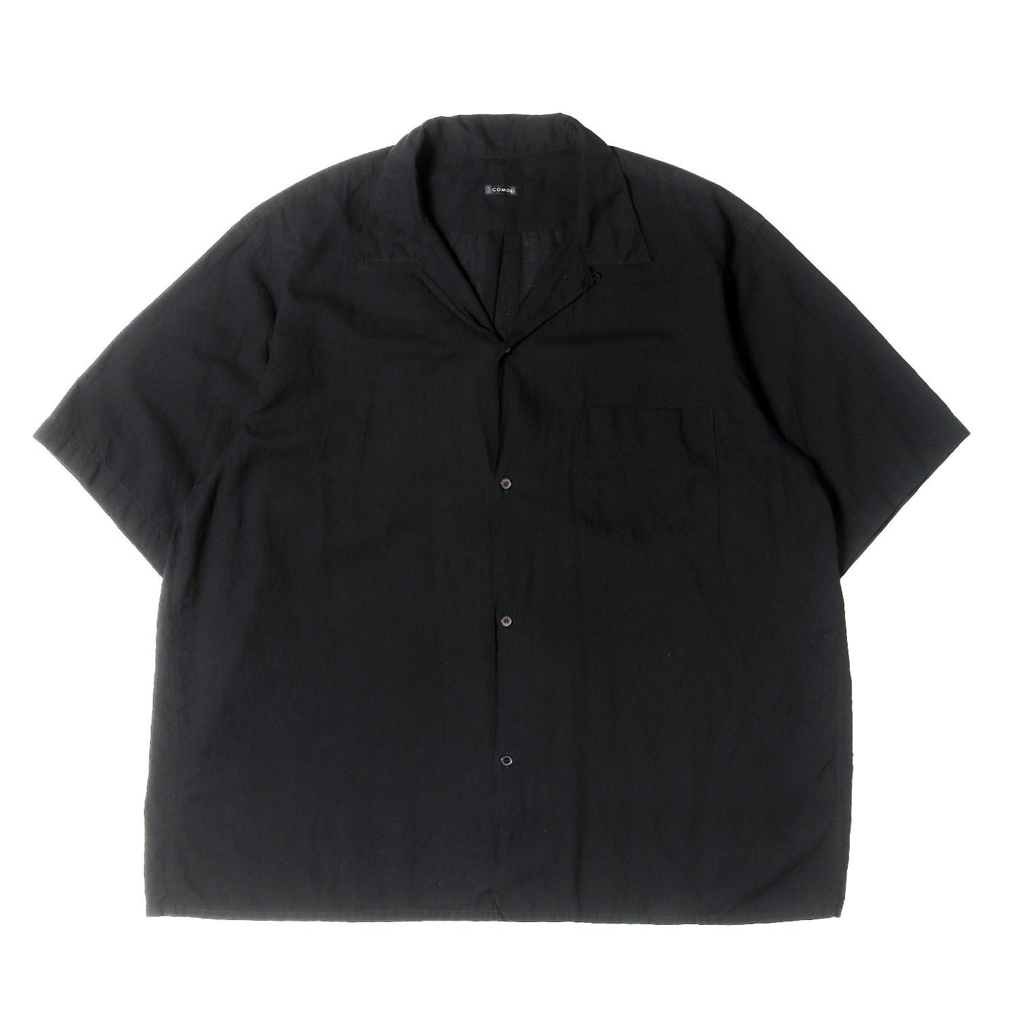 25SS KHADIコットン 半袖オープンカラーシャツ