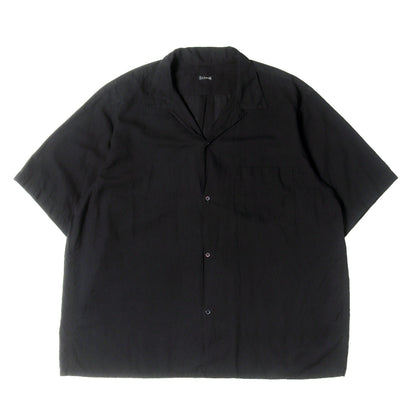 25SS KHADIコットン 半袖オープンカラーシャツ