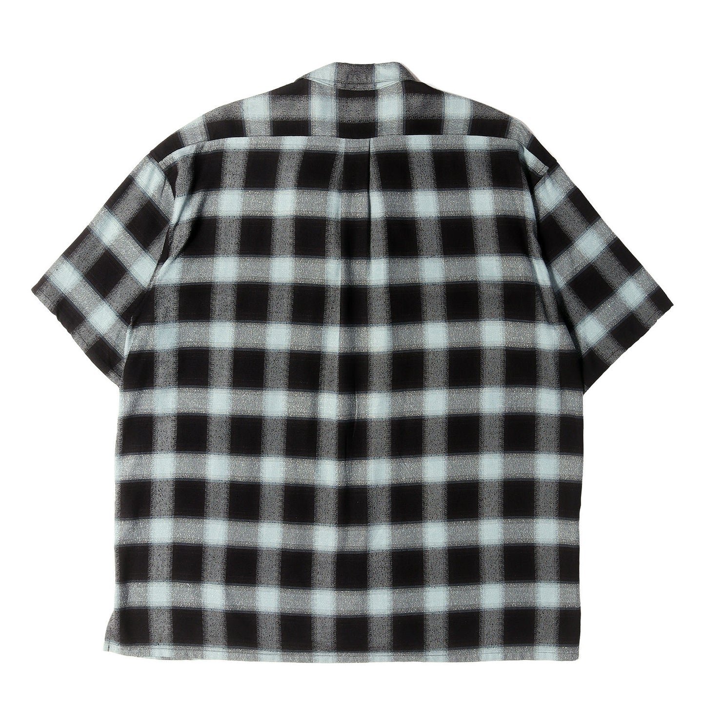 23SS オンブレチェック レーヨン 半袖 シャツ (OMBRE PLAID LOOSE HALF SLEEVE BLOUSE)