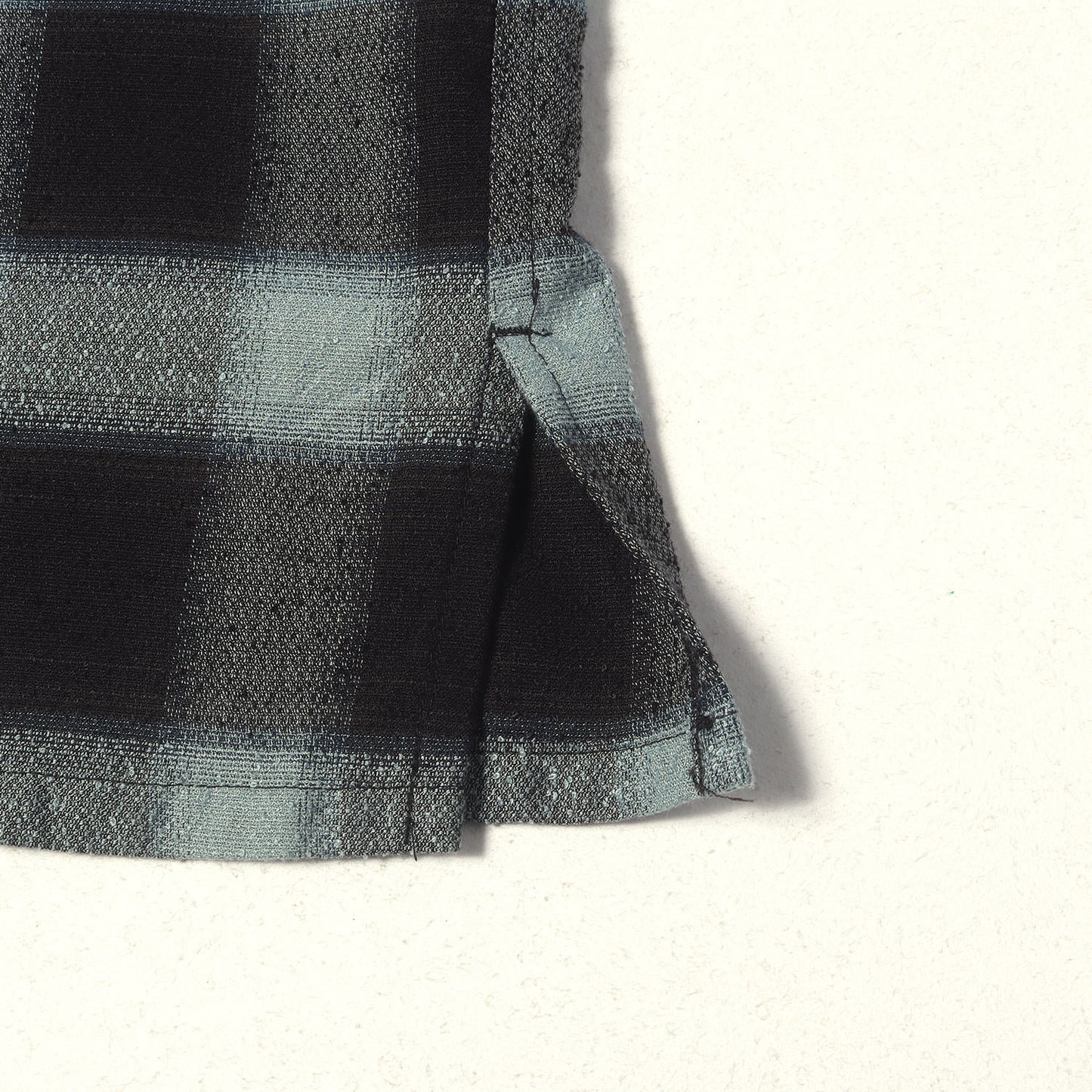 23SS オンブレチェック レーヨン 半袖 シャツ (OMBRE PLAID LOOSE HALF SLEEVE BLOUSE)