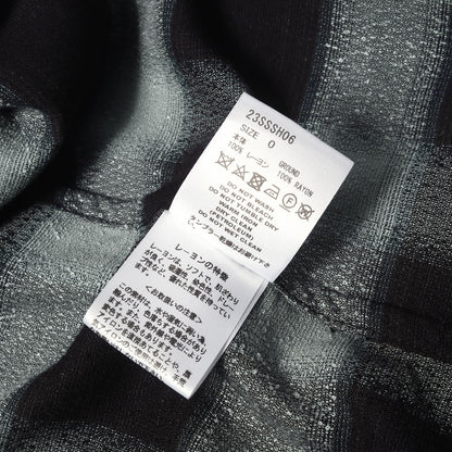 23SS オンブレチェック レーヨン 半袖 シャツ (OMBRE PLAID LOOSE HALF SLEEVE BLOUSE)