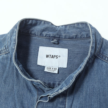 ストーンウォッシュ加工 デニム 長袖シャツ (THOMPSON LS / SHIRT. COTTON. DENIM)