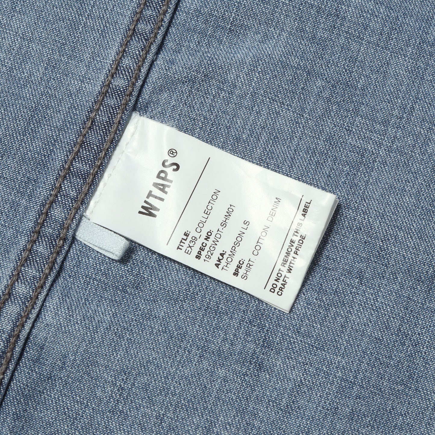 ストーンウォッシュ加工 デニム 長袖シャツ (THOMPSON LS / SHIRT. COTTON. DENIM)