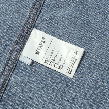 ストーンウォッシュ加工 デニム 長袖シャツ (THOMPSON LS / SHIRT. COTTON. DENIM)