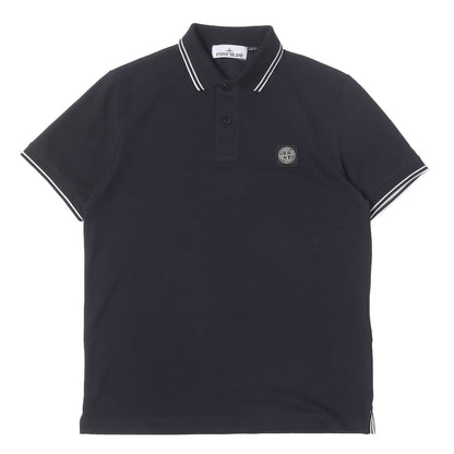 24SS コンパスパッチ スリムフィット ショートスリーブ ポロシャツ