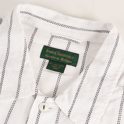 24SS INDIA SHIRTINGS ストライプレギュラーカラーシャツ