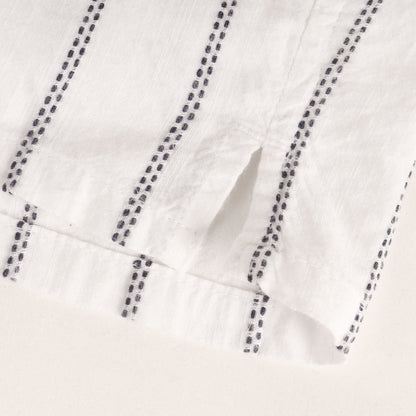 24SS INDIA SHIRTINGS ストライプレギュラーカラーシャツ