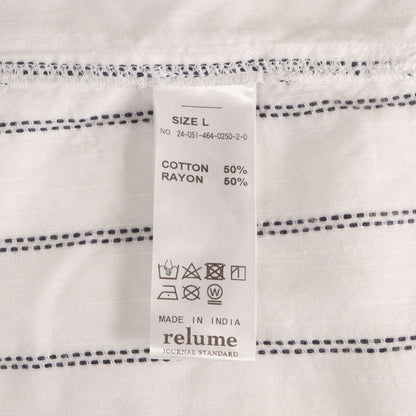 24SS INDIA SHIRTINGS ストライプレギュラーカラーシャツ