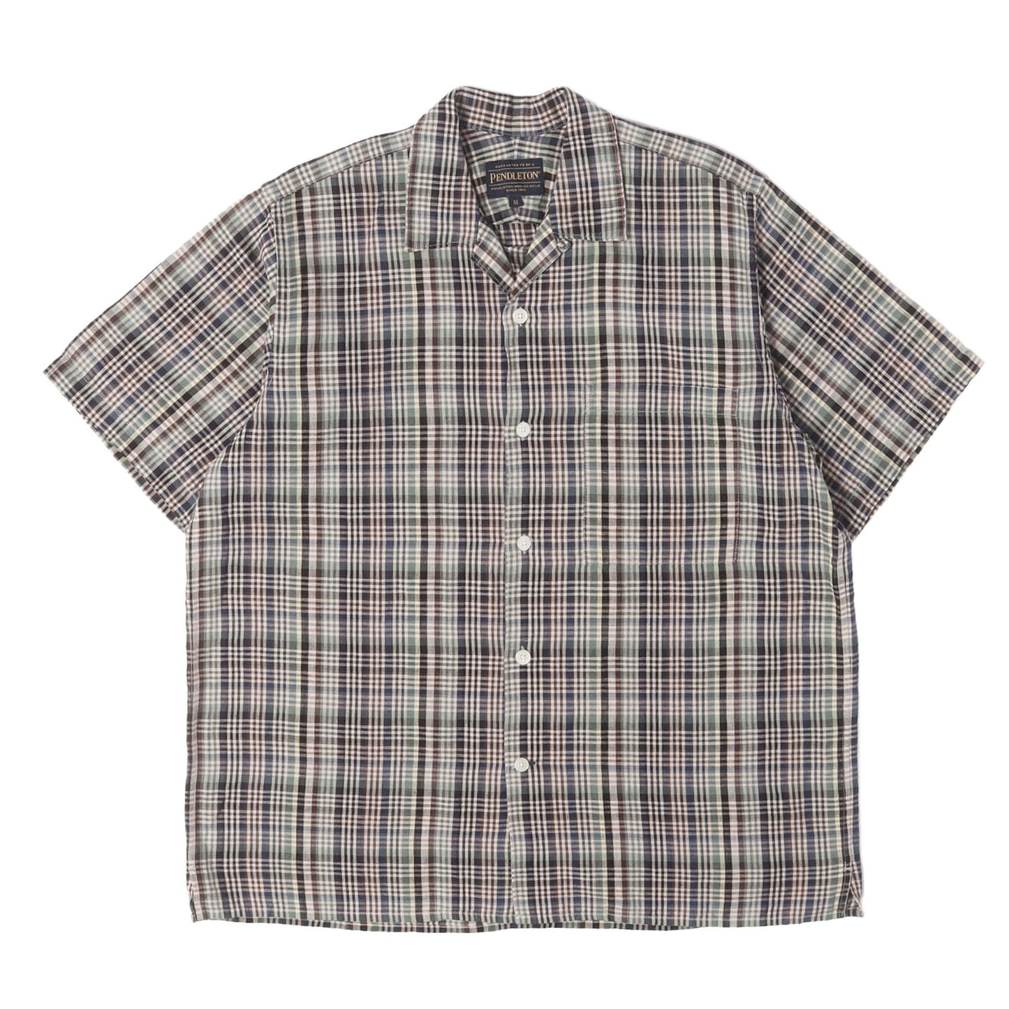 チェック 半袖 シャツ (OPEN COLLAR SHIRTS)
