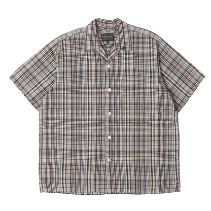チェック 半袖 シャツ (OPEN COLLAR SHIRTS)