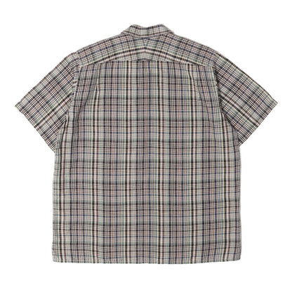 チェック 半袖 シャツ (OPEN COLLAR SHIRTS)