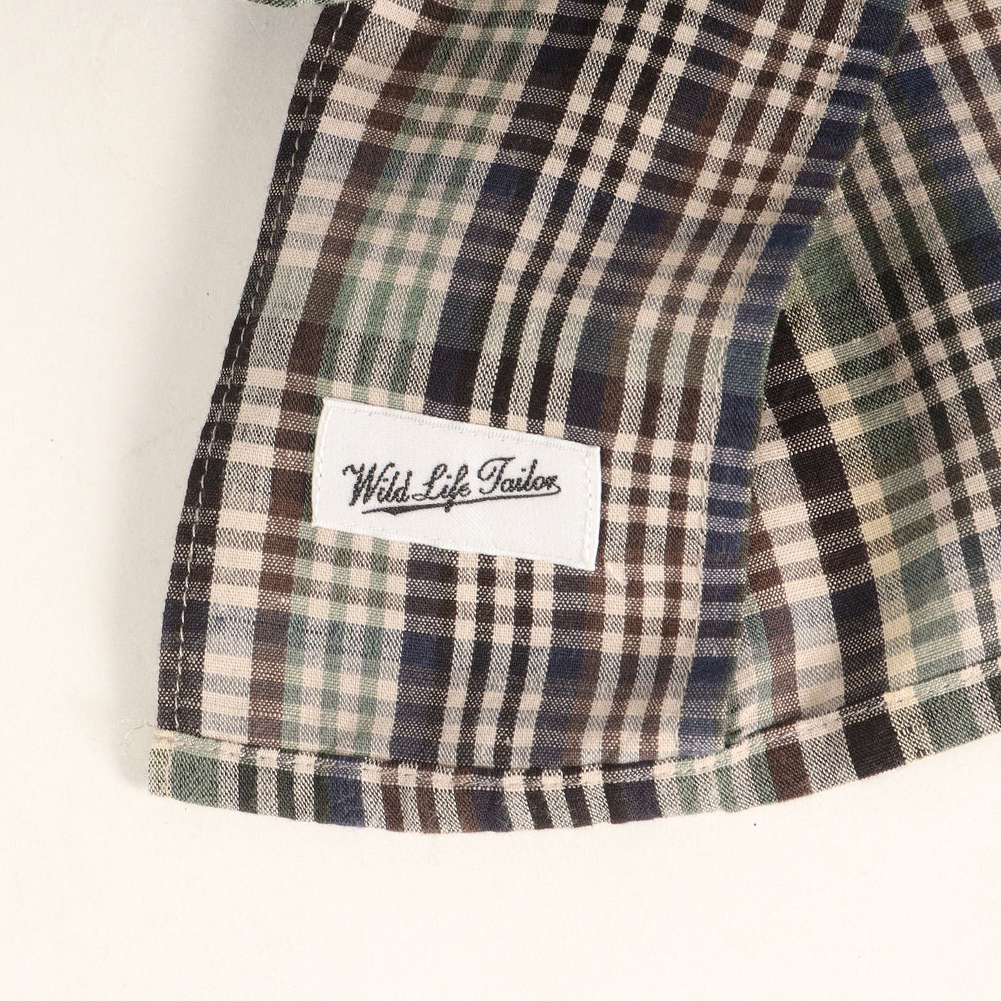 チェック 半袖 シャツ (OPEN COLLAR SHIRTS)