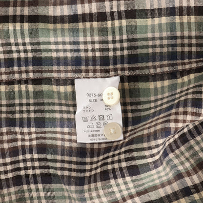 チェック 半袖 シャツ (OPEN COLLAR SHIRTS)