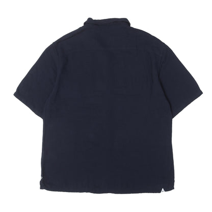 ロゴ刺繍 オープンカラー ダブルガーゼ ボーリングシャツ (BOWLING SHIRT COTBAM)