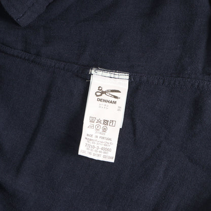 ロゴ刺繍 オープンカラー ダブルガーゼ ボーリングシャツ (BOWLING SHIRT COTBAM)