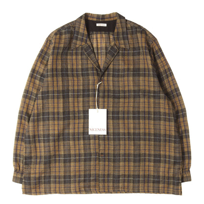 26SS チェック オープンカラー シャツ (THOM)