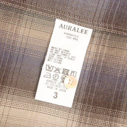 25AW チェック スーパーライトウール シャツ (SUPER LIGHT WOOL CHECK SHIRT)