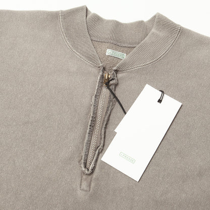25AW ヴィンテージ加工 ハーフジップ スウェット トレーナー (Vintage Half Zip Rib Collar Sweatshirt)
