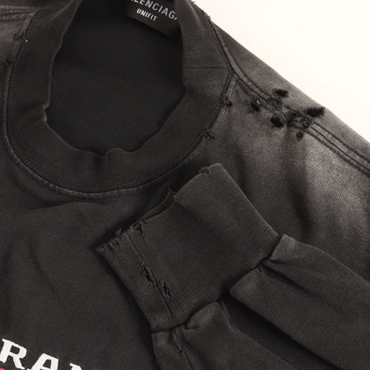 21AW デストロイ フェード加工 切替 ロングスリーブ Tシャツ (B AUTHENTIC PATCHED)
