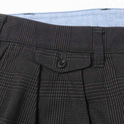 22AW グレンチェック ツータック トラウザー スラックス パンツ (2 Pleats Trousers Taslan Nylon Glen Check) / MADE IN JAPAN