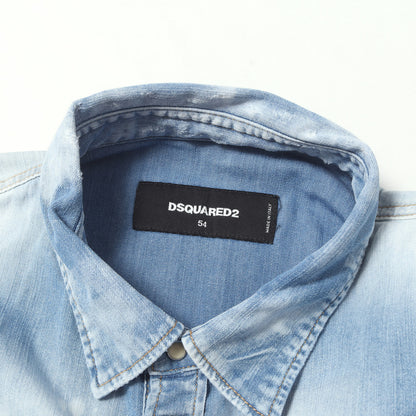 レイヤード デニム シャツ ジャケット (Denim Jacket with Layered Shirt Effect)