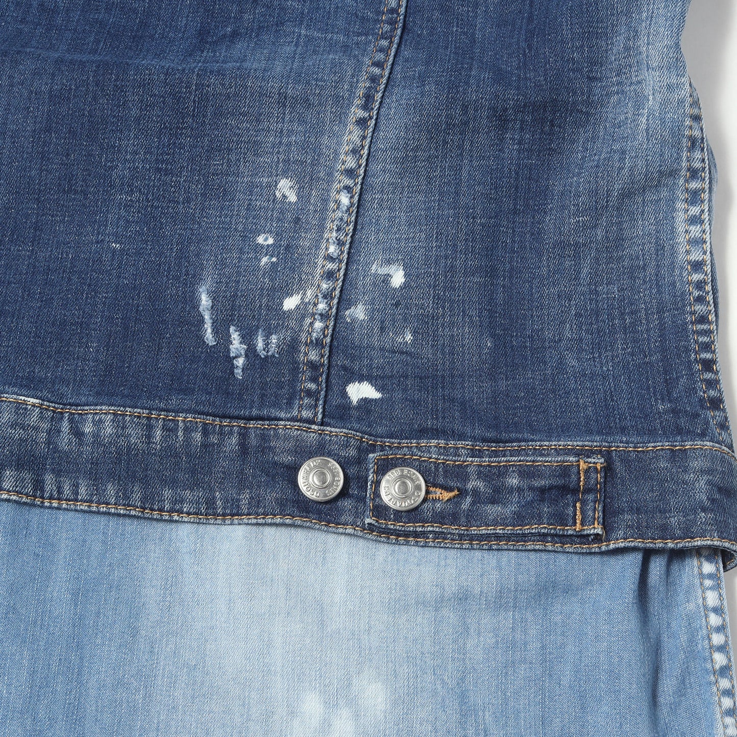 レイヤード デニム シャツ ジャケット (Denim Jacket with Layered Shirt Effect)