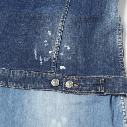 レイヤード デニム シャツ ジャケット (Denim Jacket with Layered Shirt Effect)