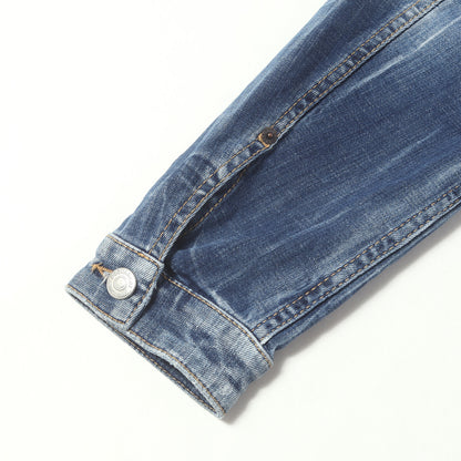 レイヤード デニム シャツ ジャケット (Denim Jacket with Layered Shirt Effect)