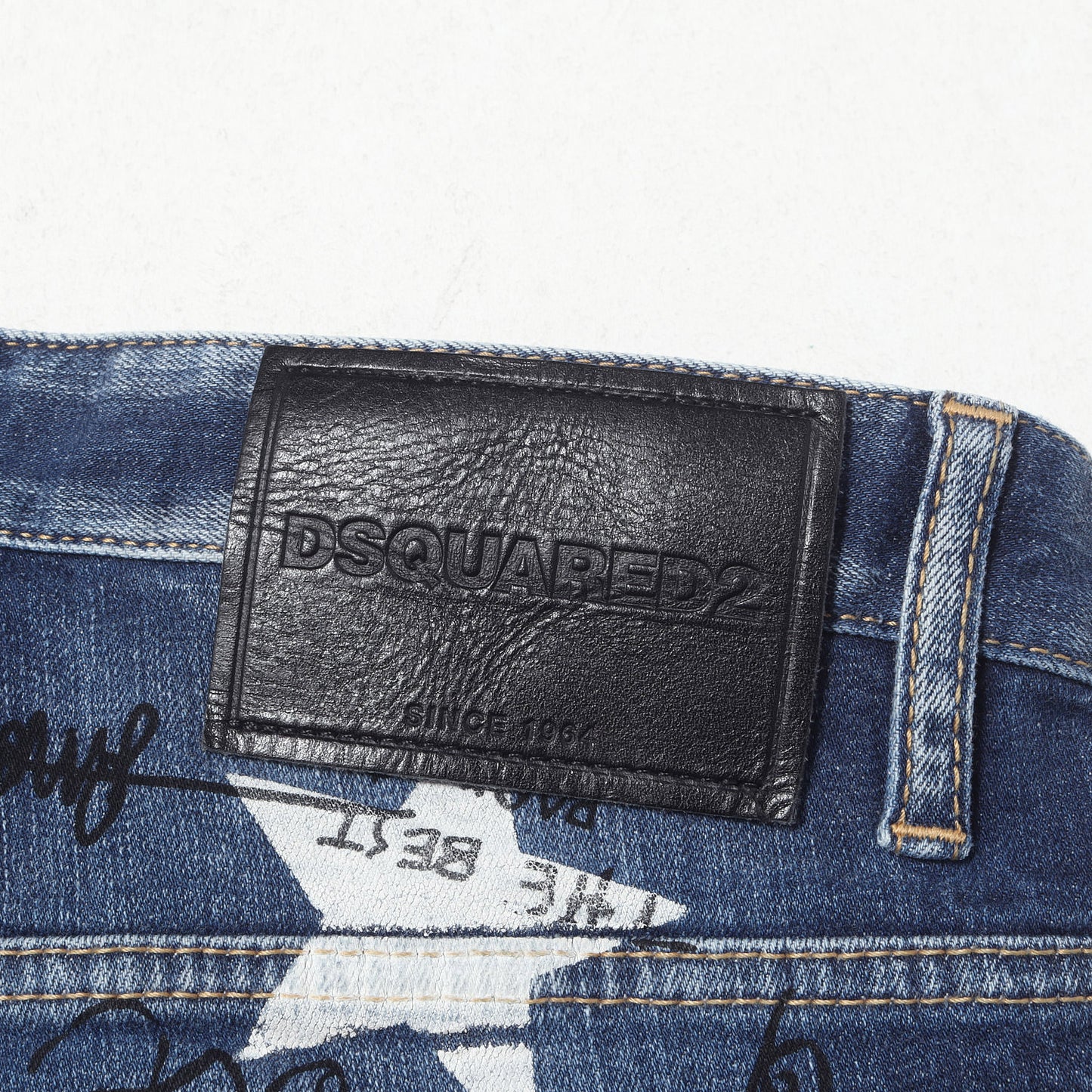 22SS グラフィック ラインストーン ロゴ ストレッチデニム パンツ (Skater Jean)
