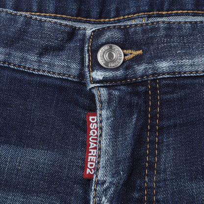 21SS リペア加工 ロゴ ストレッチデニム スキニー パンツ (Skater Jean)