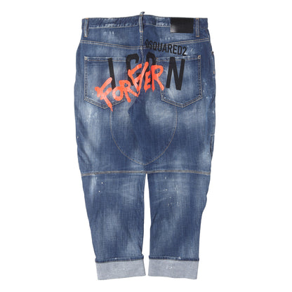 22SS ヴィンテージ加工 ロゴ ストレッチ デニム パンツ (Combat Jean)