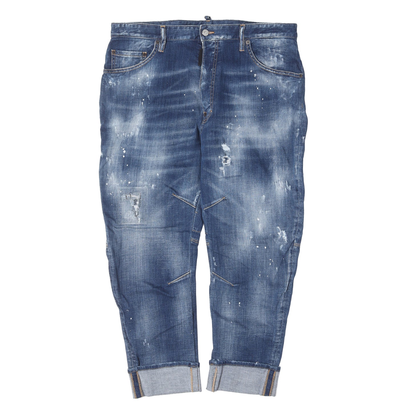 22SS ヴィンテージ加工 ロゴ ストレッチ デニム パンツ (Combat Jean)