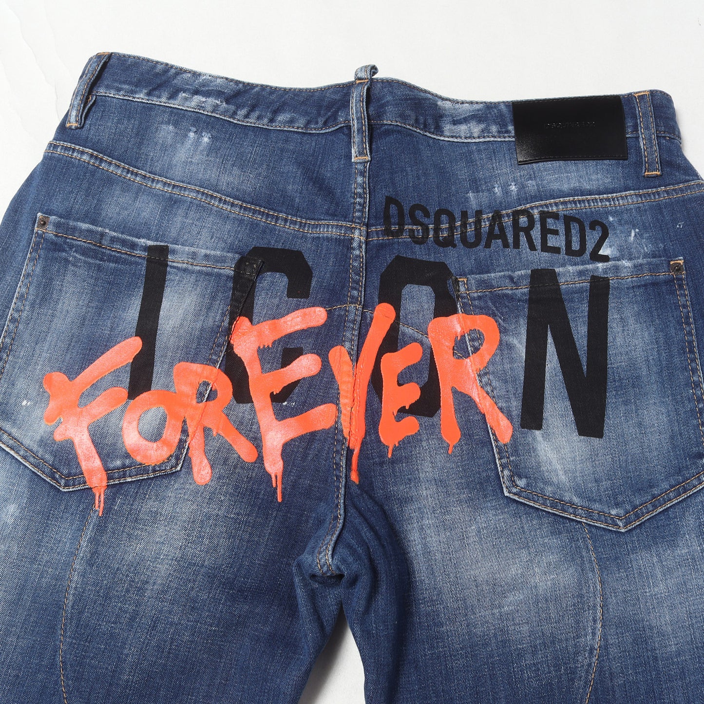22SS ヴィンテージ加工 ロゴ ストレッチ デニム パンツ (Combat Jean)