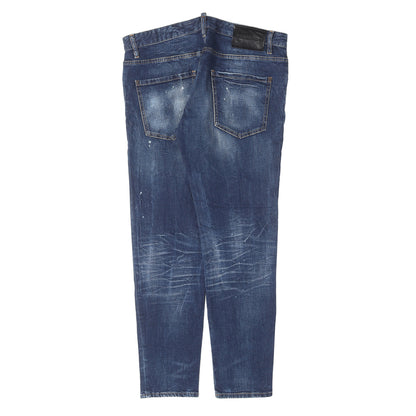 20SS ヴィンテージ加工 ロゴ ストレッチ デニム パンツ (Skinny Dan Jean)