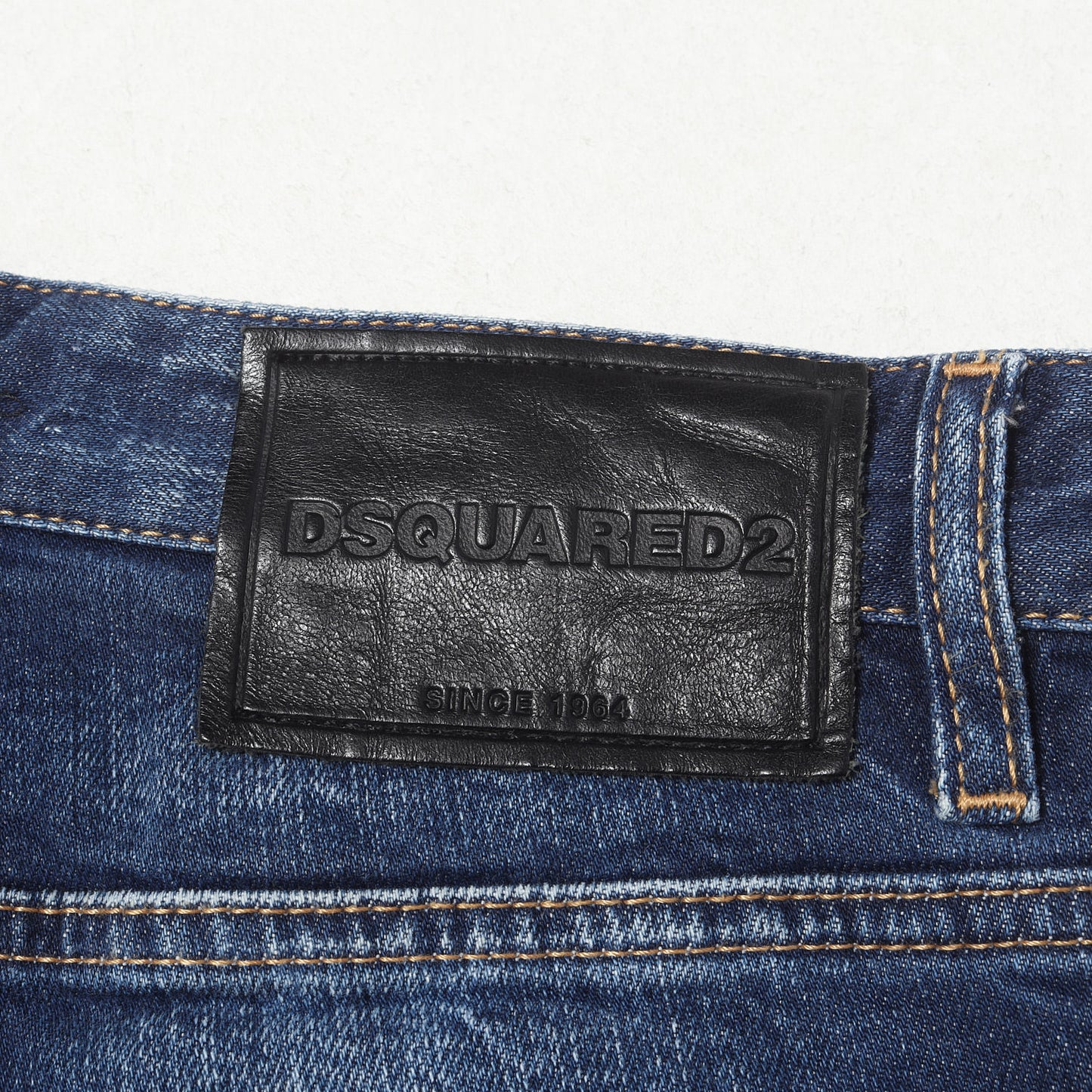 20SS ヴィンテージ加工 ロゴ ストレッチ デニム パンツ (Skinny Dan Jean)
