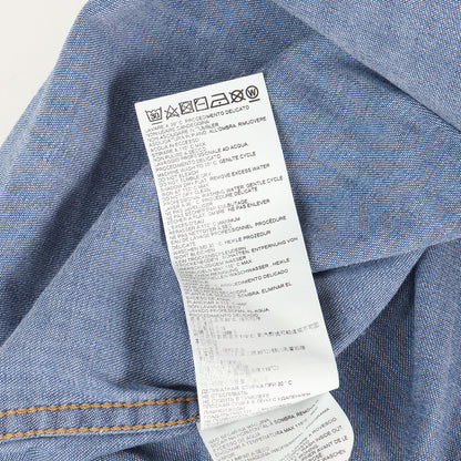 20SS ブリーチ ダメージ加工 ボタンダウン ストレッチデニム シャツ