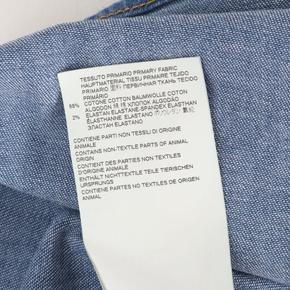 20SS ブリーチ ダメージ加工 ボタンダウン ストレッチデニム シャツ