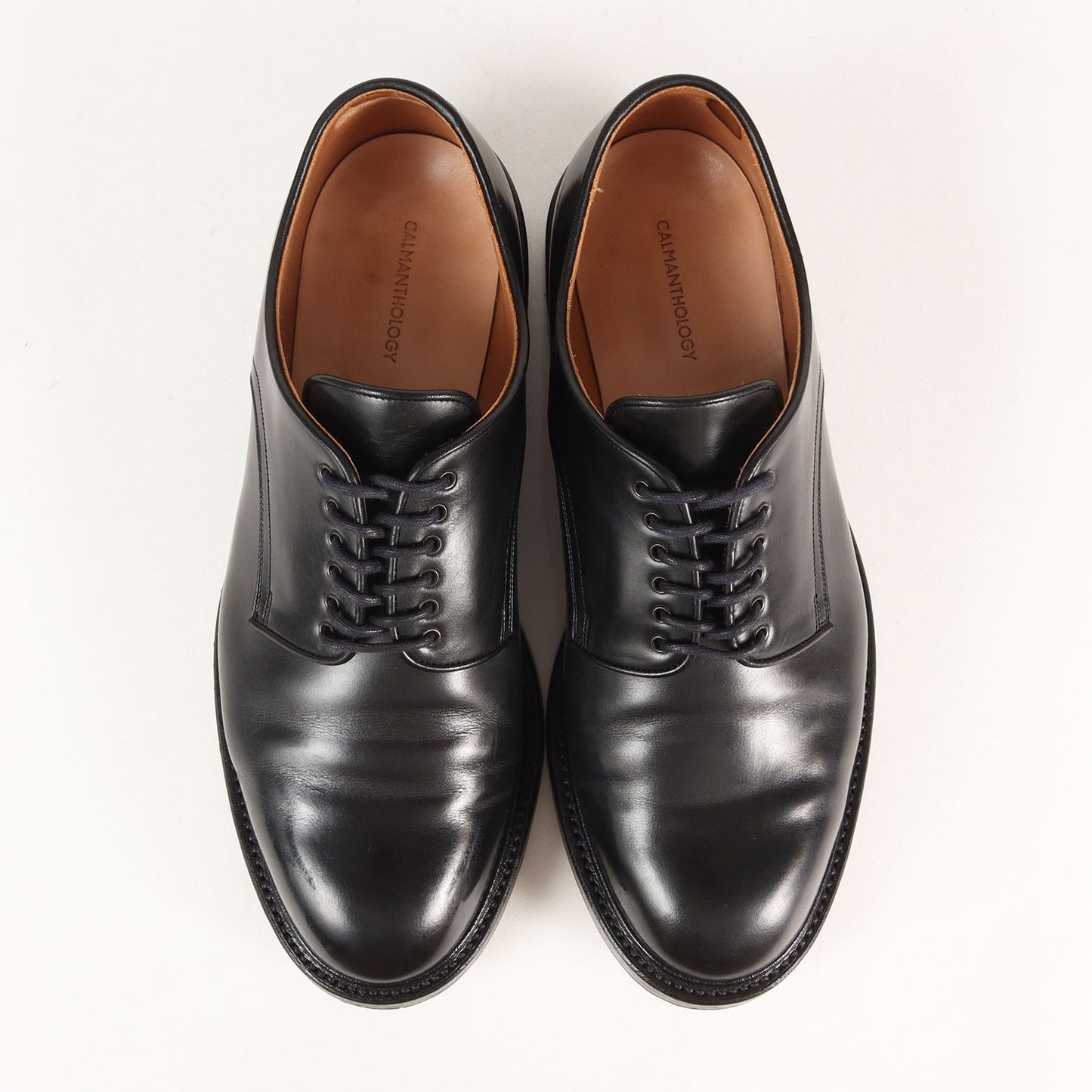 近年モデル プレーントゥ レザー ダービー ドレスシューズ (A735 PLAIN TOE)