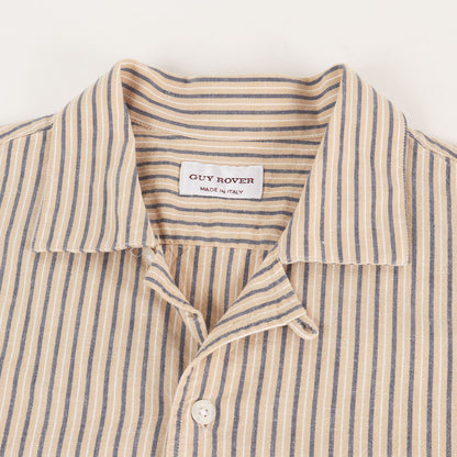 23SS × Brilla per il gusto 別注 コットンリネン ストライプ オープンカラー 半袖 シャツ